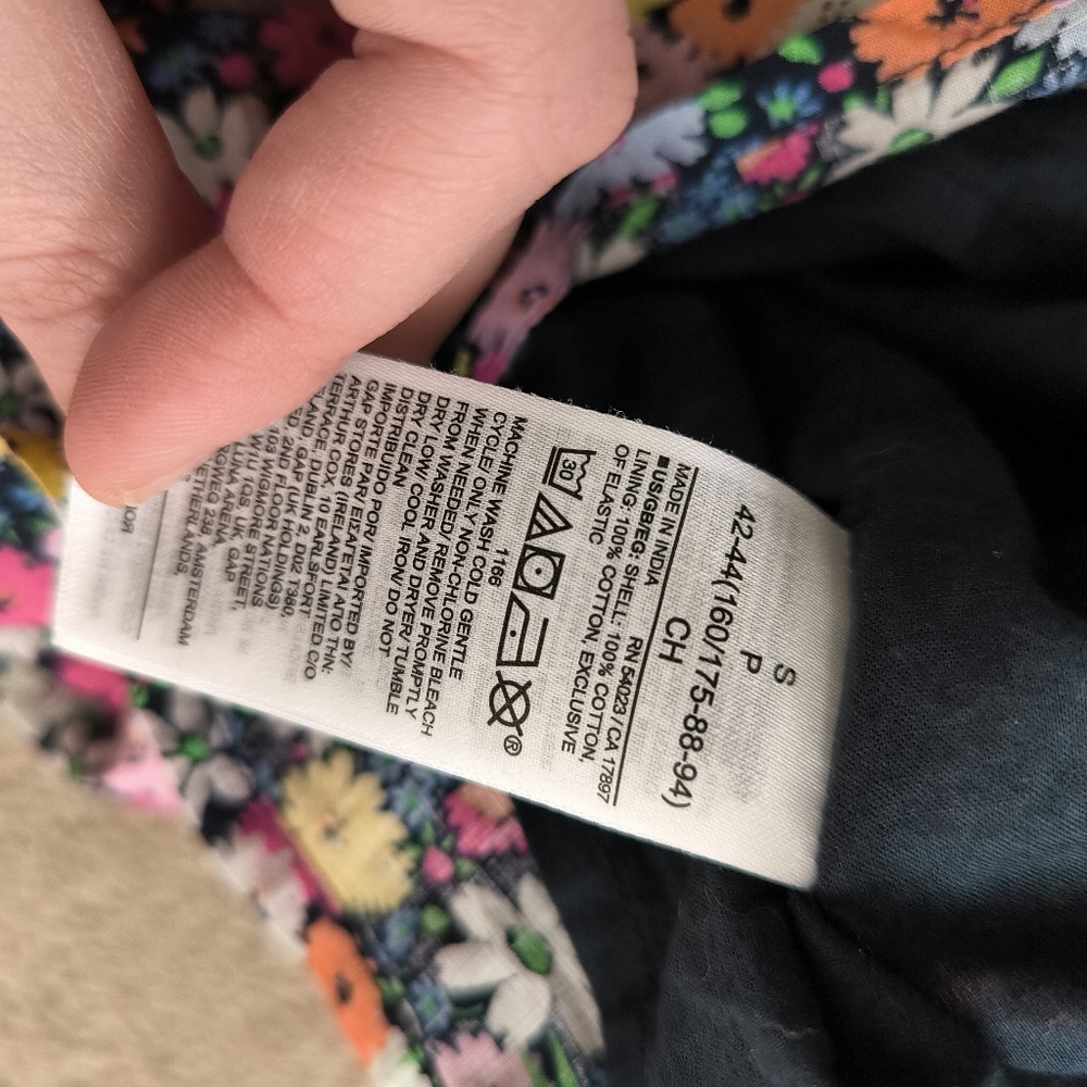 Gap Coquette Prairie Country Floral Print Spring Summer Smocked Midi Dress S - Picture 5 of 7